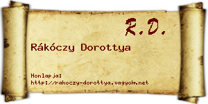Rákóczy Dorottya névjegykártya
