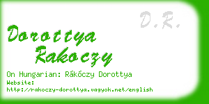 dorottya rakoczy business card
